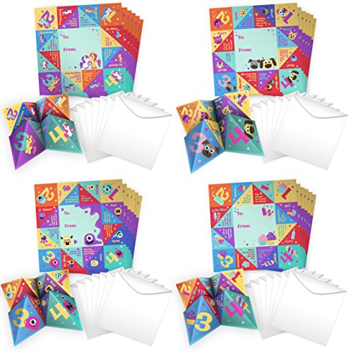 Kangaroo Cootie Catcher Valentine's Cards (28-Count): Toys & Games