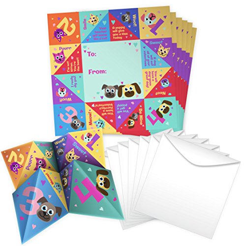 Kangaroo Cootie Catcher Valentine's Cards (28-Count): Toys & Games